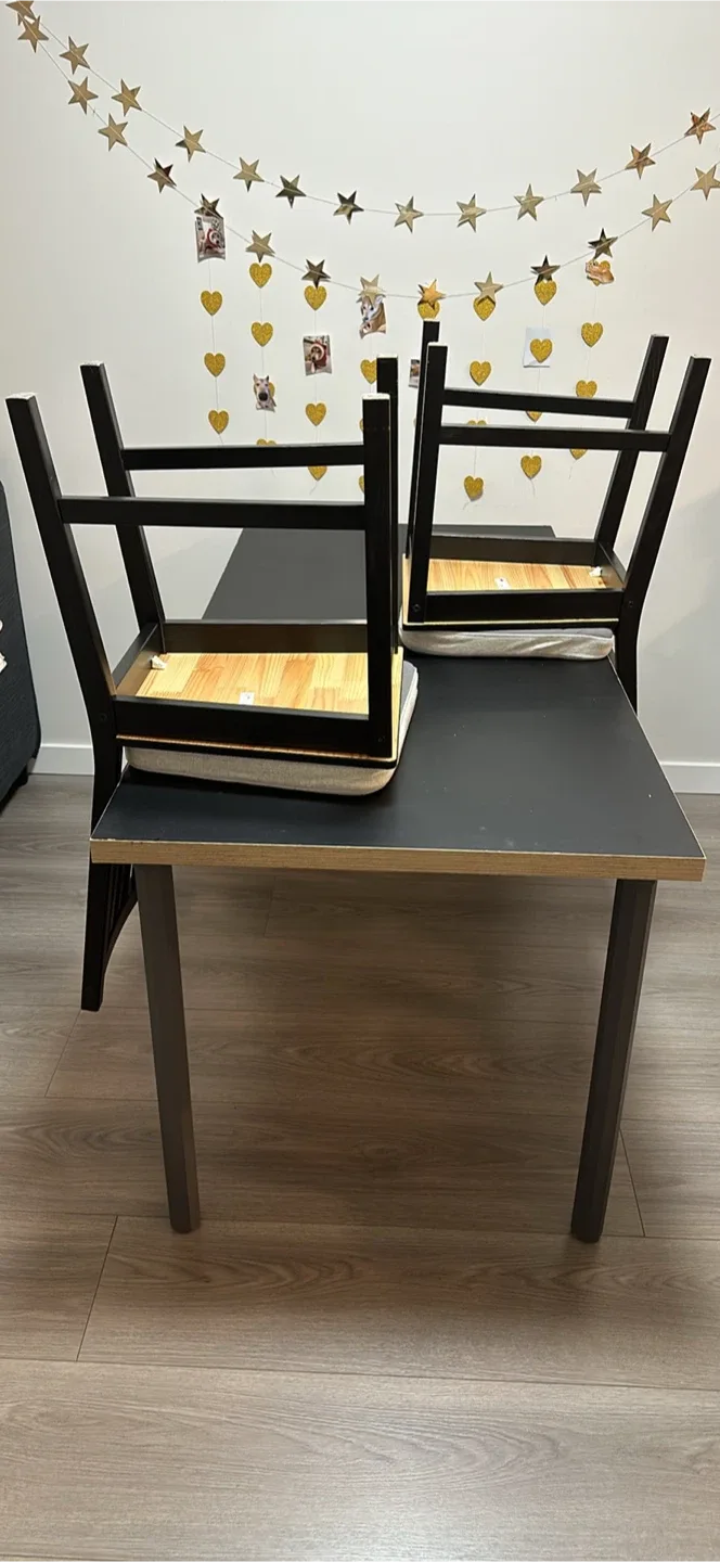 IKEA table with chair set thumbnail