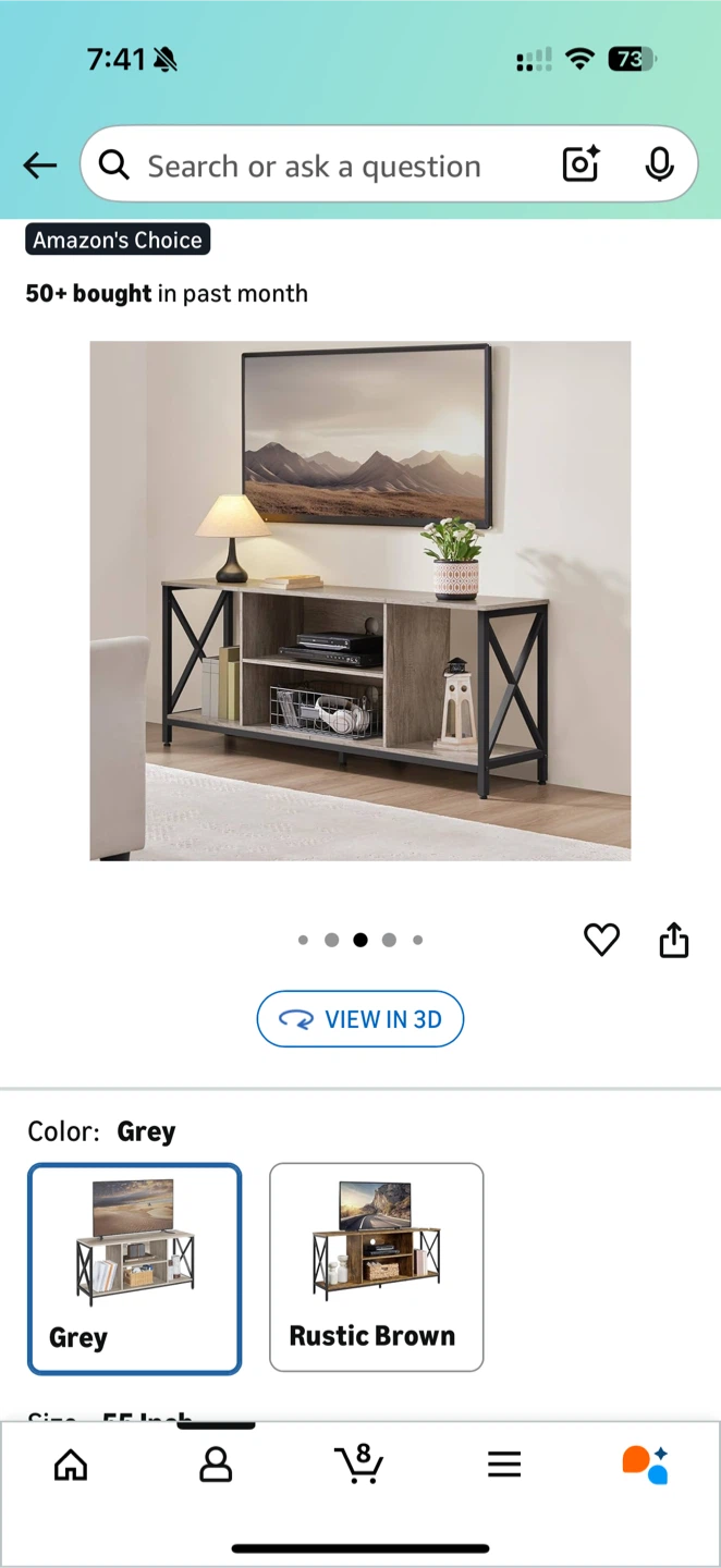 Console Table, gray wood with black metal frame - photo 3