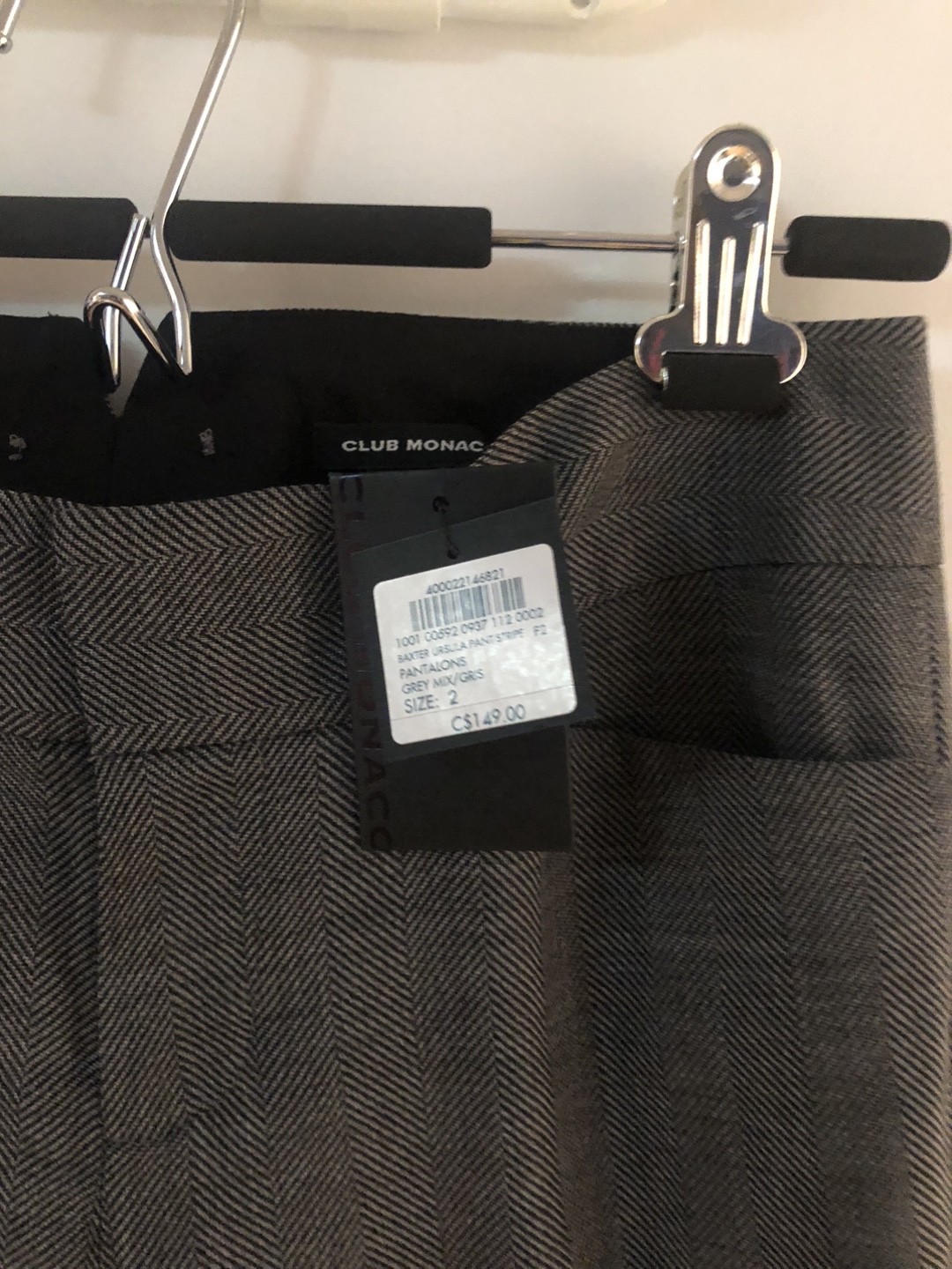 Club Monaco Herringbone Pants Size 2 - photo 2