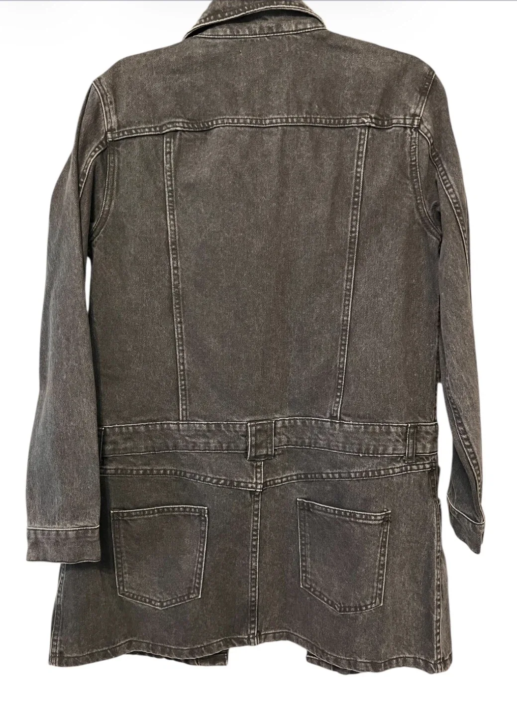 ZARA Long Denim Jacket – Size M (Brand New with Tags) image indicator(4)