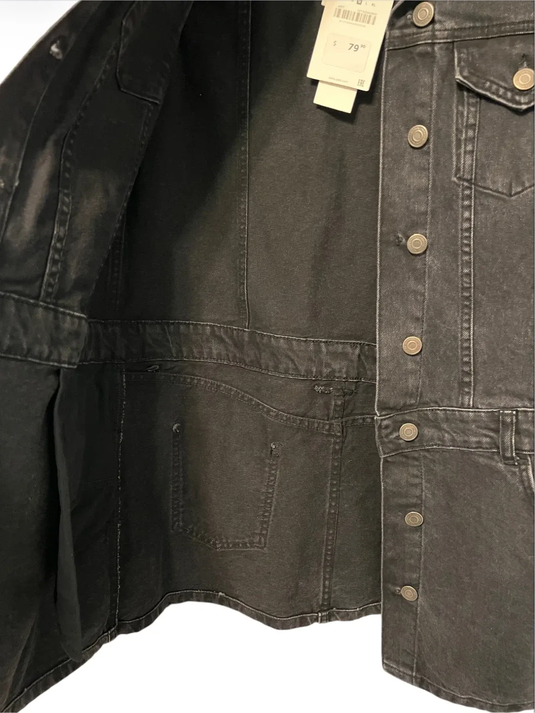 ZARA Long Denim Jacket – Size M (Brand New with Tags) image indicator(3)