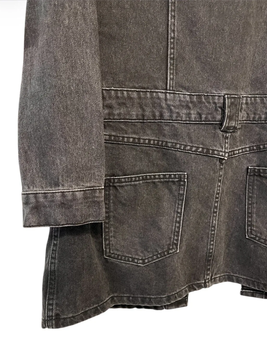 ZARA Long Denim Jacket – Size M (Brand New with Tags) image indicator(6)