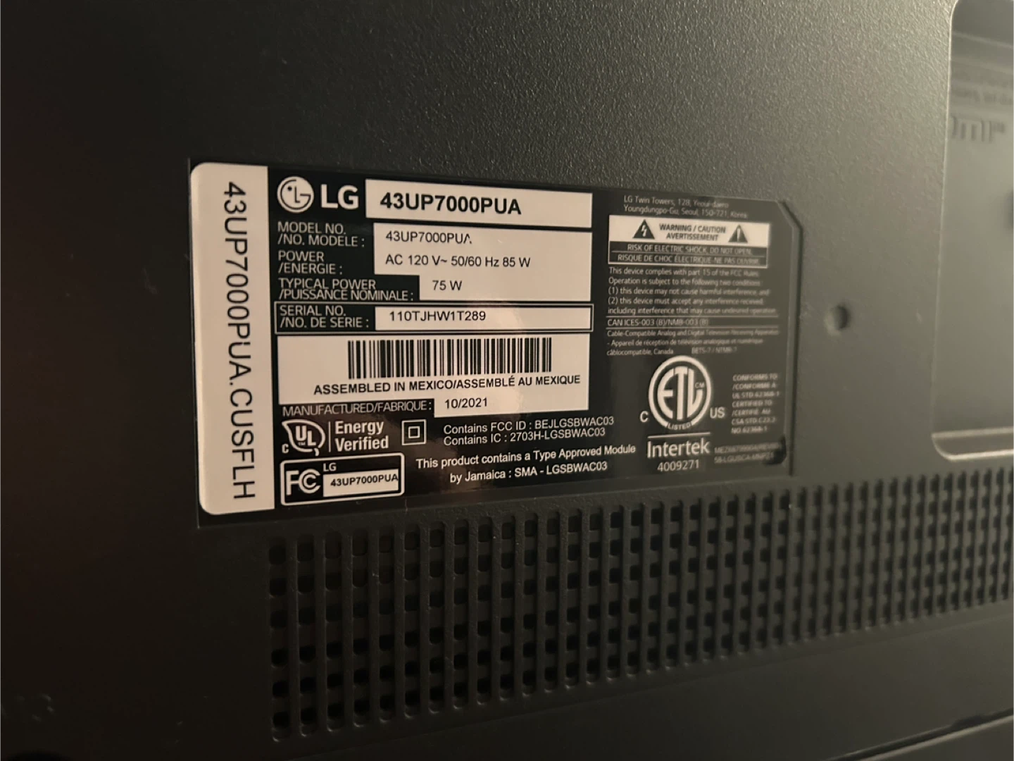 LG 43UP7000PUA 43" 4K UHD Smart TV - photo 3