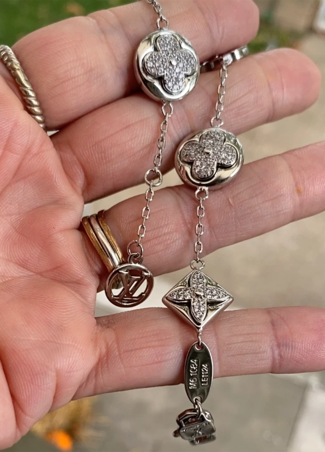 18k Silver Plated Charm Blossom Bracelet - photo 5