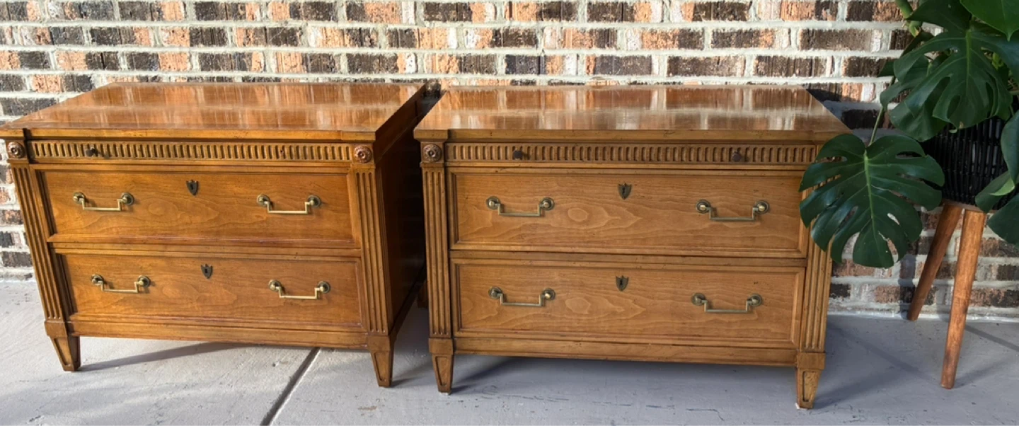 oversized mid century  modern side tables
