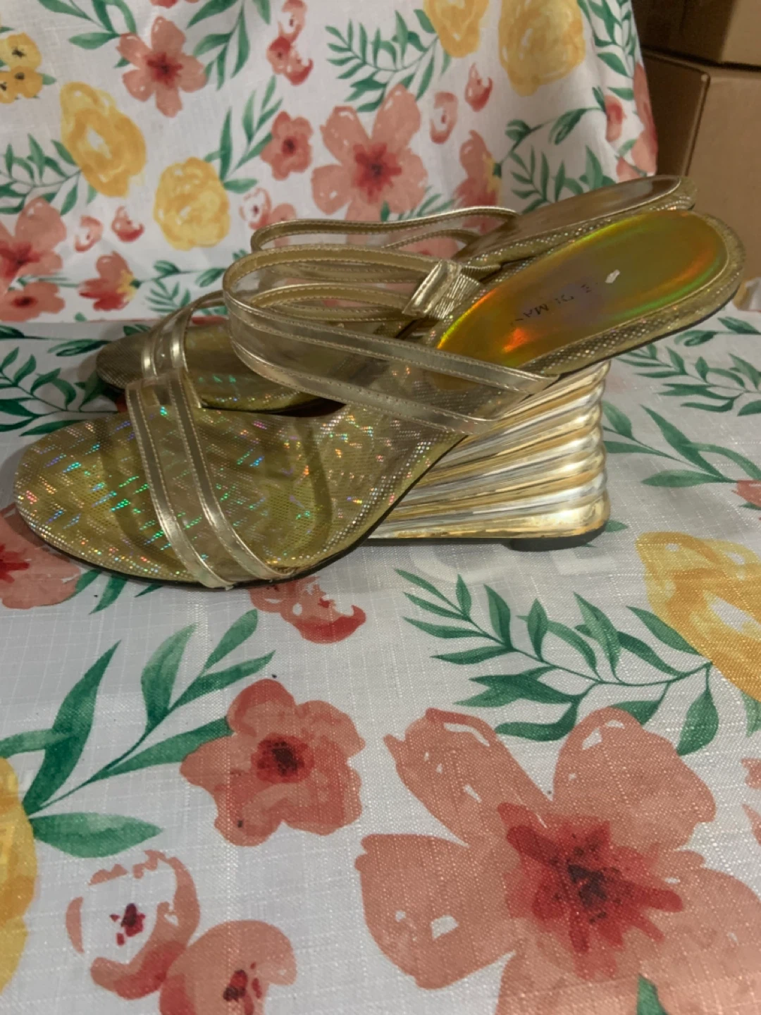 Gold Wedge Heels & Black Heels Bundle - photo 4