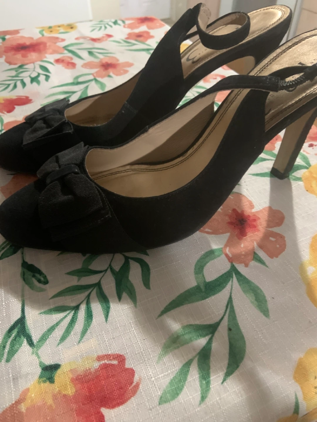 Gold Wedge Heels & Black Heels Bundle