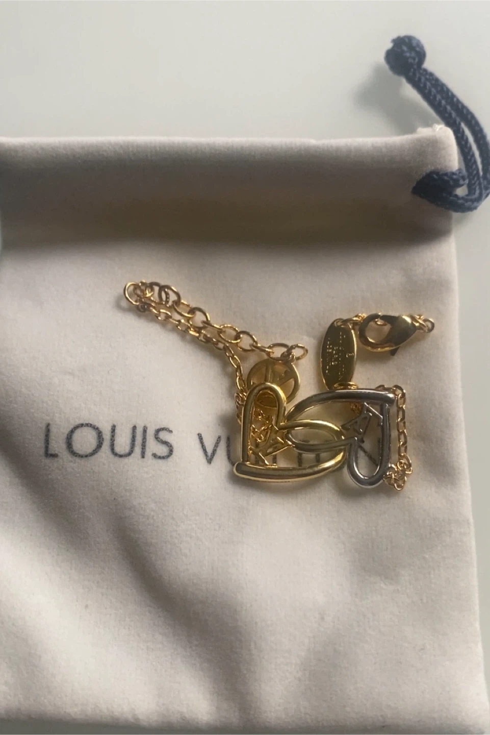 Gold & Silver intertwined Heart Bracelet