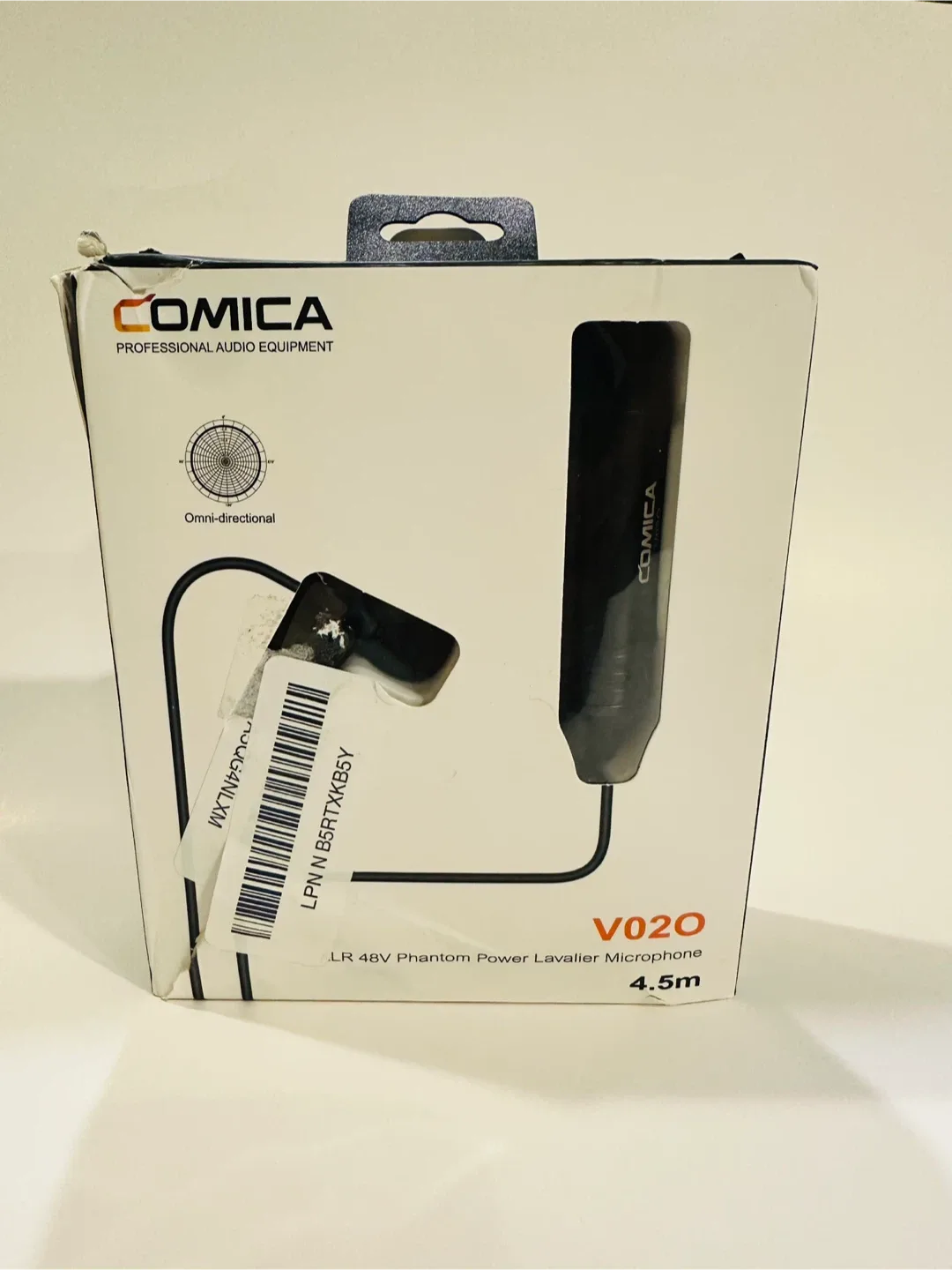 Comica V020 Lavalier Microphone for camera- Like New!