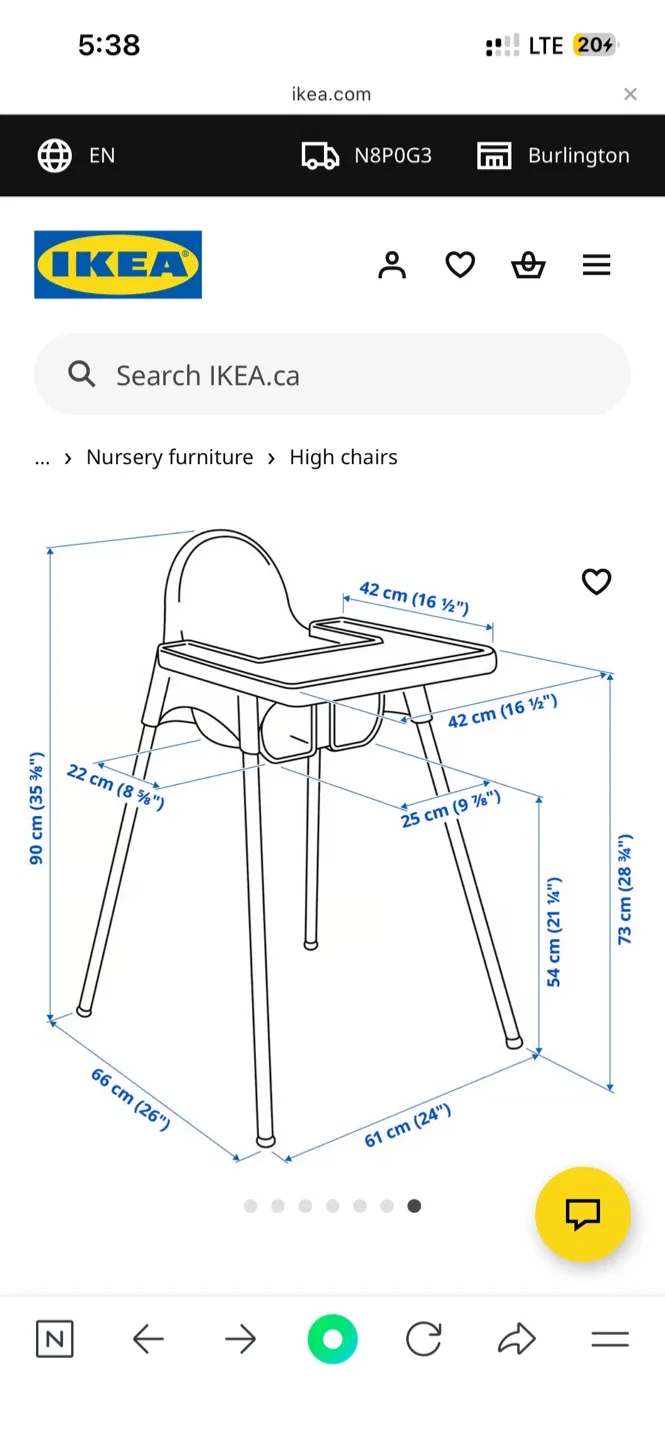 IKEA Antilop High Chair - White/Silver image indicator(4)