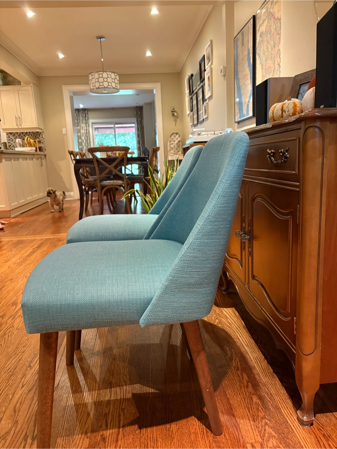Set of 2 Blue Chairs - photo 2