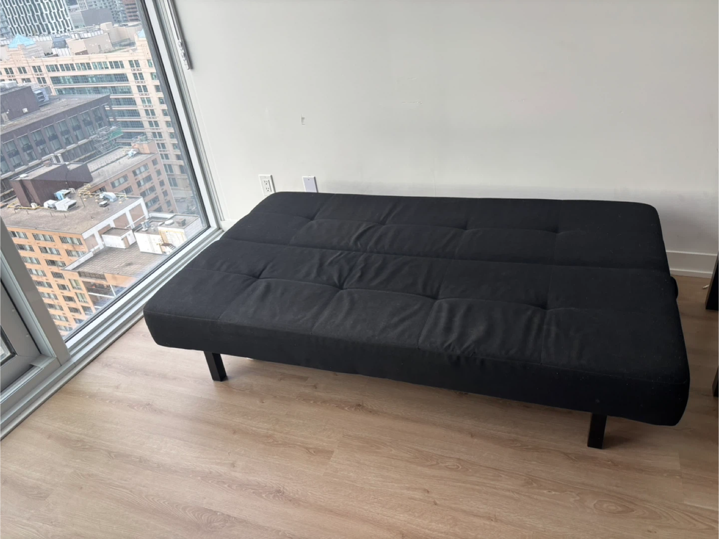 Black Futon Sofa Bed - Great Condition! - photo 5