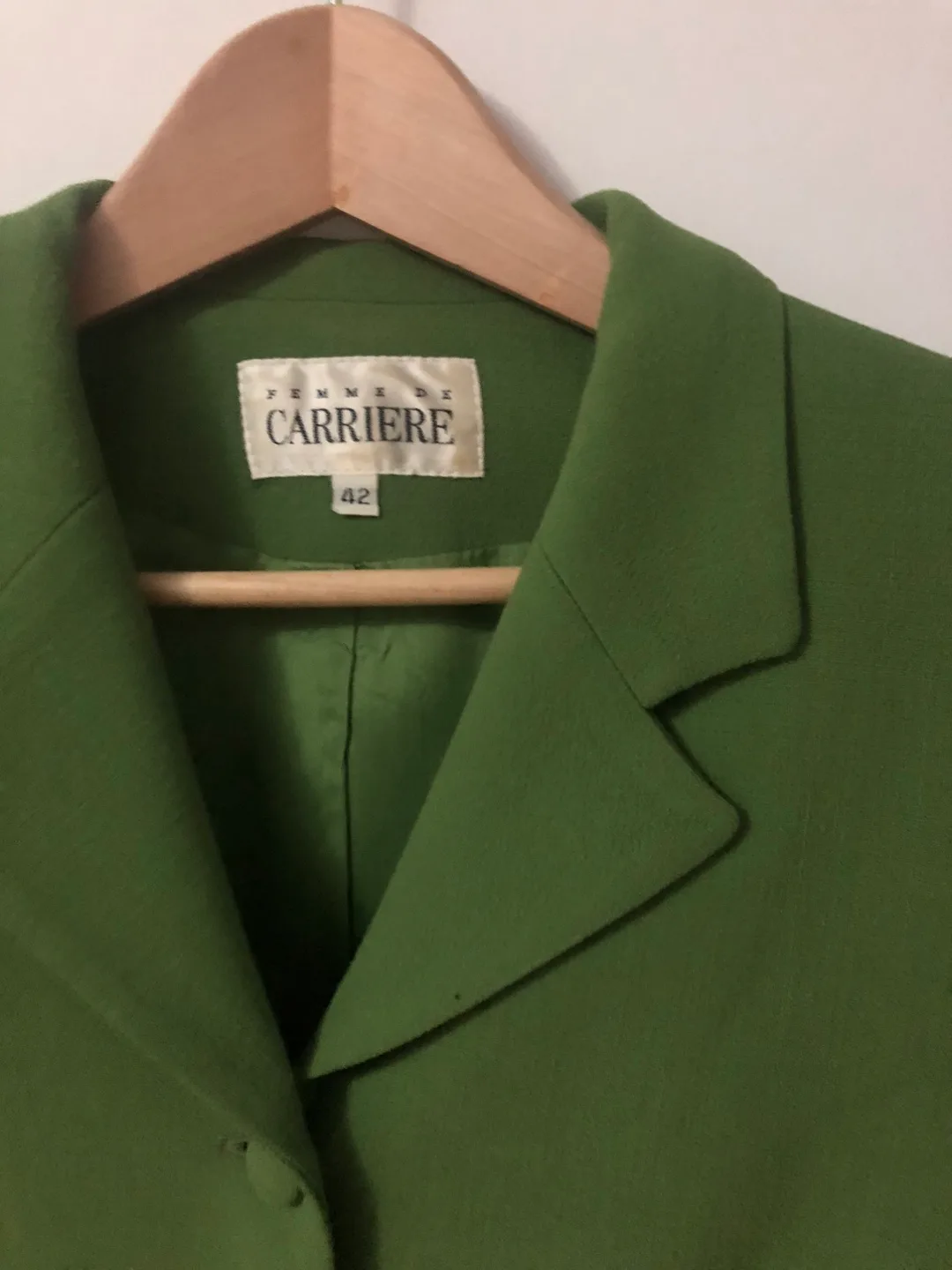 Femme De Carriere Green Wool Suit - Jacket, Skirt image indicator(2)