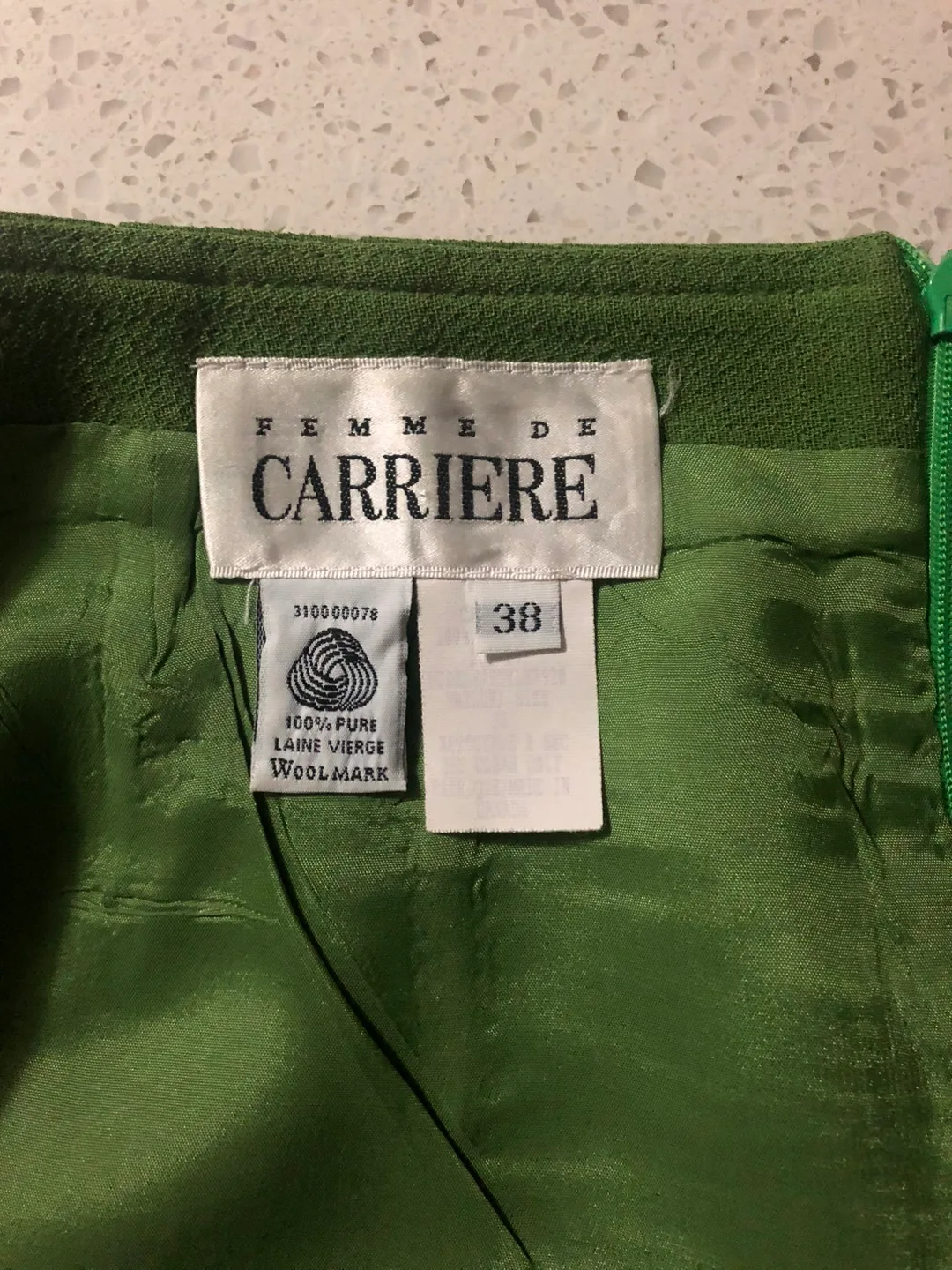 Femme De Carriere Green Wool Suit - Jacket, Skirt image indicator(4)