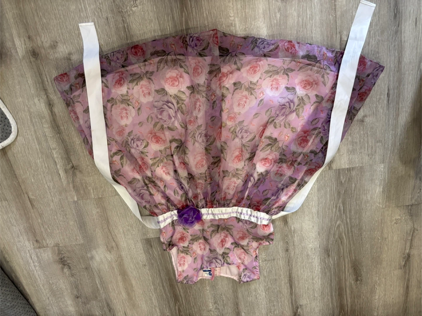 Floral Dress with White Straps