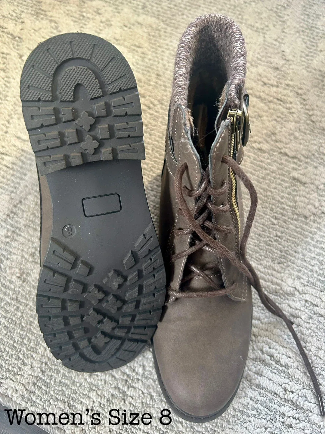 Women's Grey Ankle Boots - Size 8 image indicator(2)