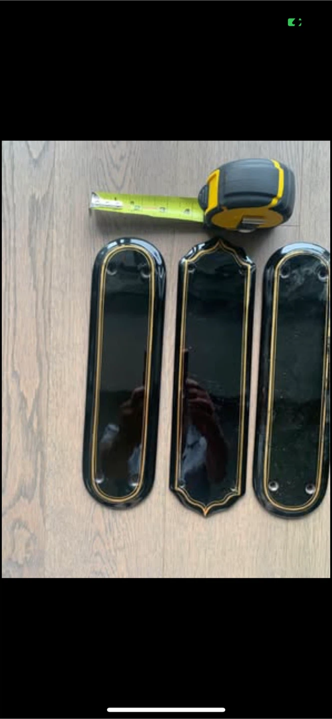 Antique door finger push plates - photo 3