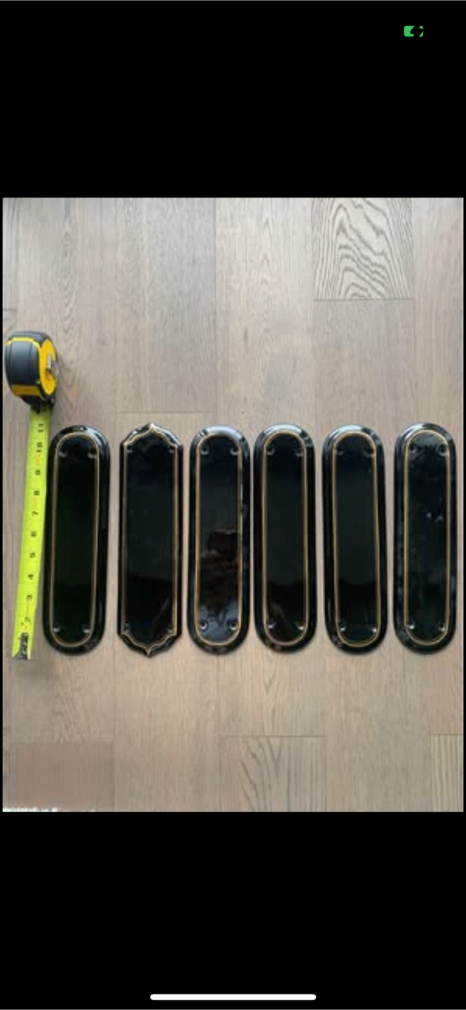 Antique door finger push plates