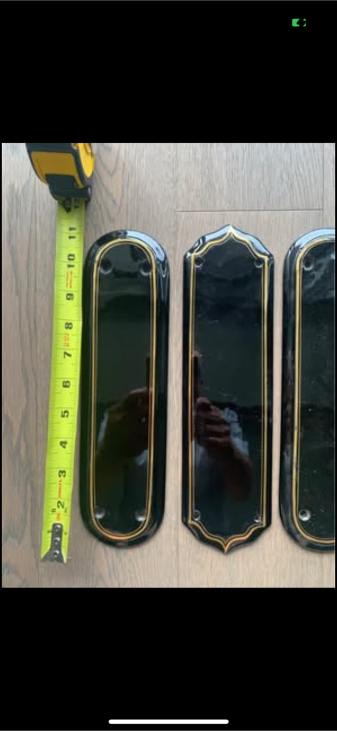 Antique door finger push plates - photo 2