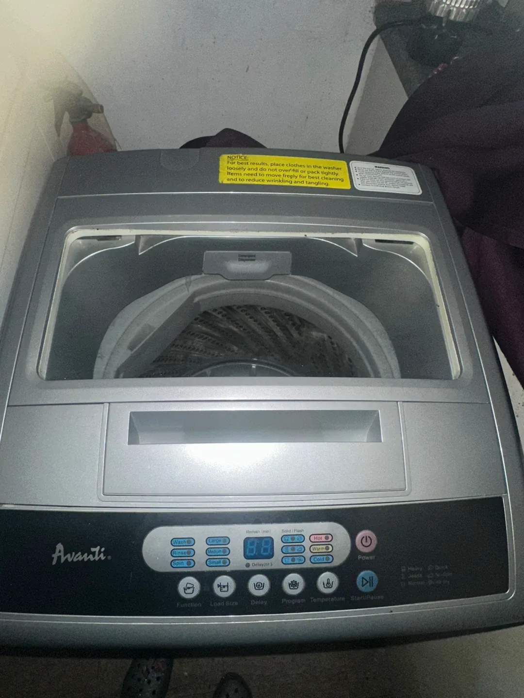 Avanti Top Load Washer image indicator(6)