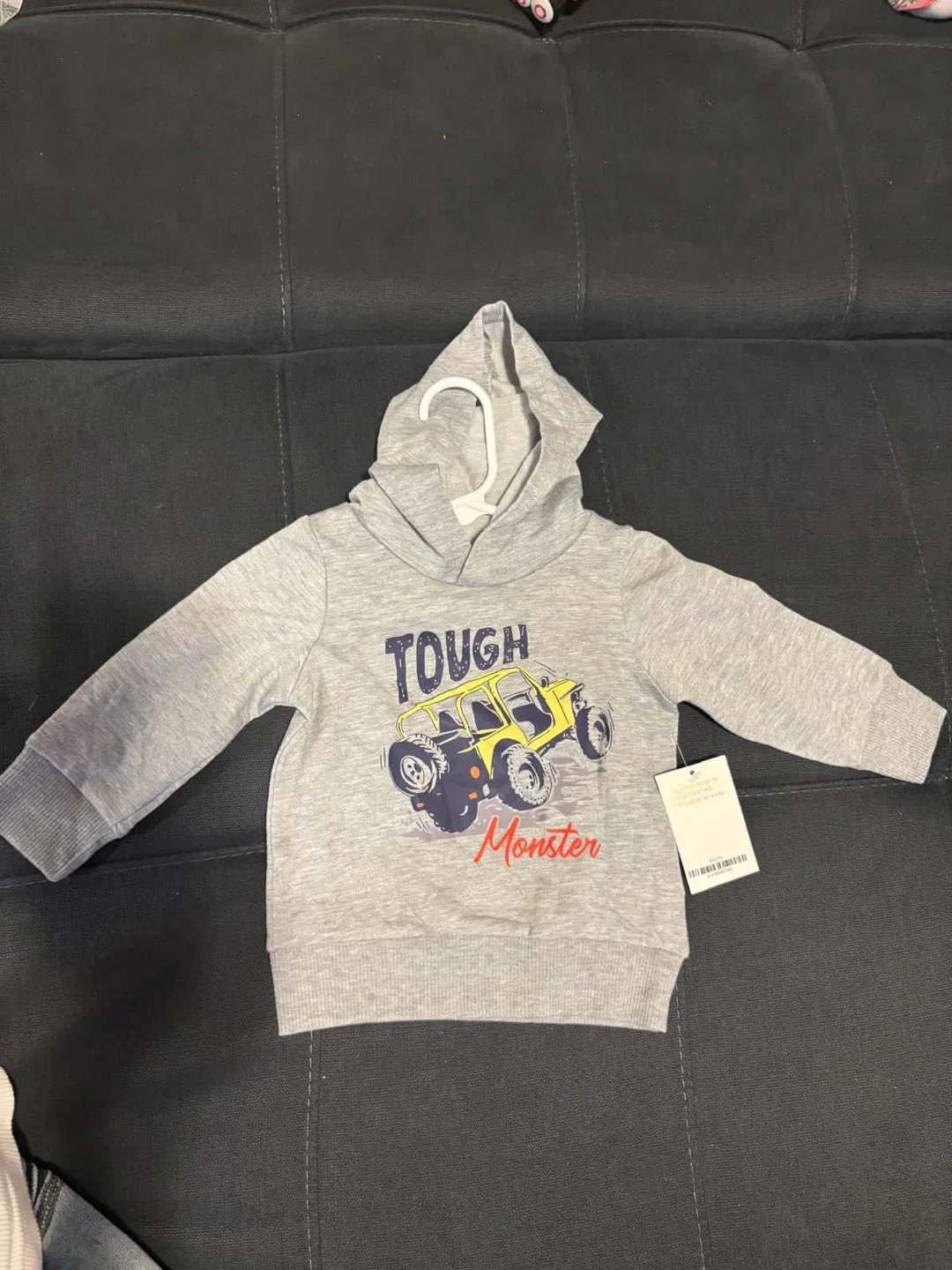 Gray "Tough Monster" Hoodie thumbnail