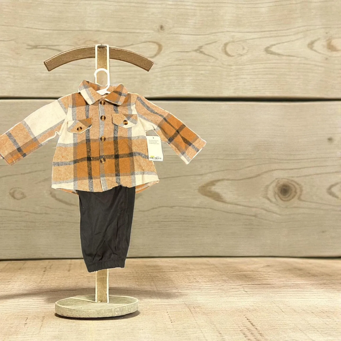 Carter's Baby Outfit - Plaid Shirt & Pants thumbnail