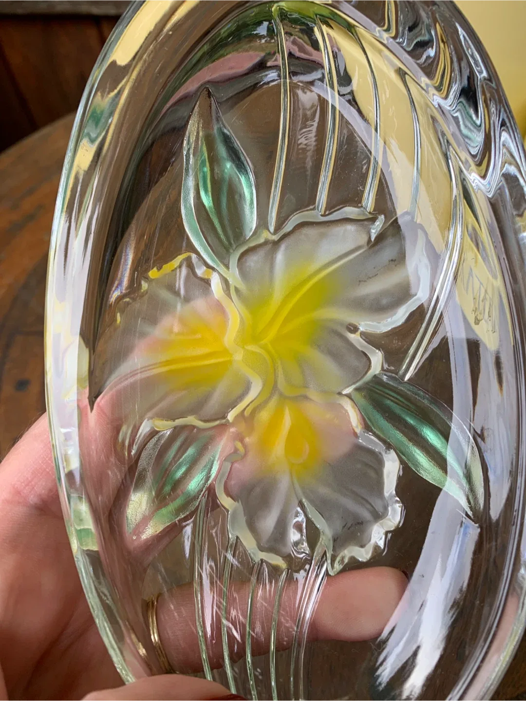 Floral Orchid Glass Dish image indicator(5)
