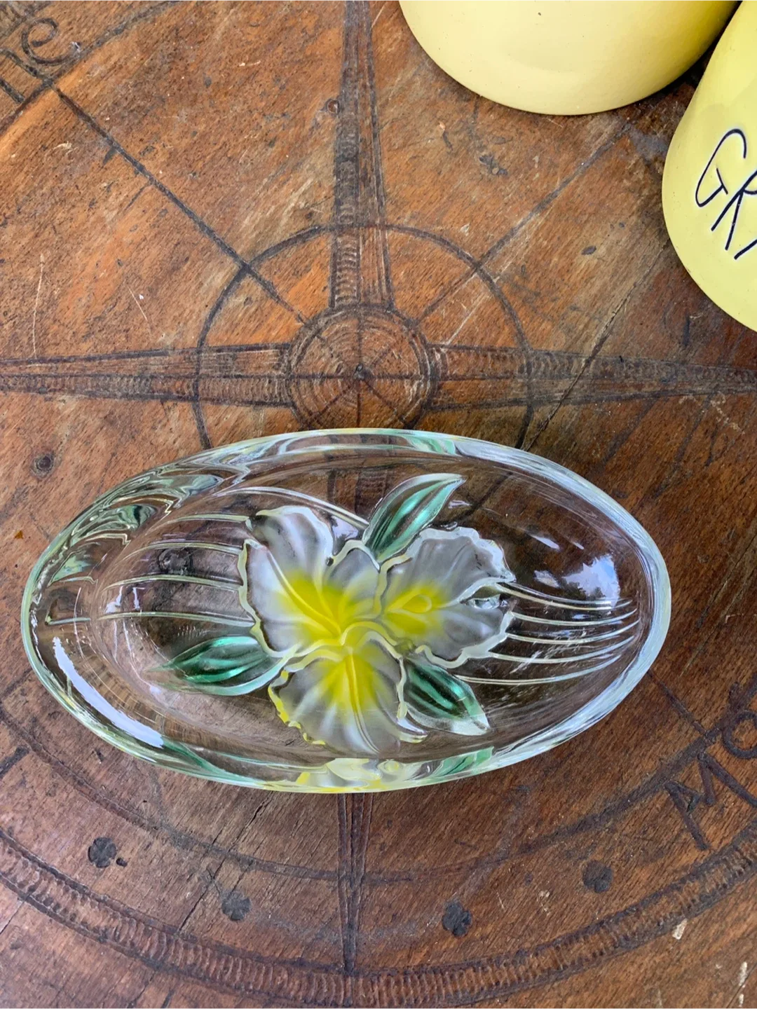 Floral Orchid Glass Dish image indicator(2)