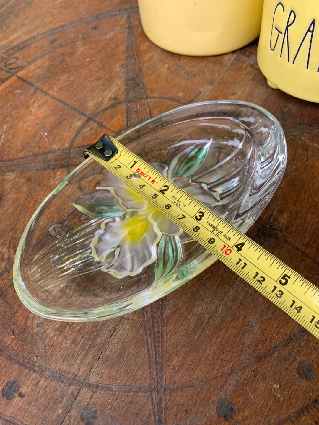 Floral Orchid Glass Dish image indicator(8)