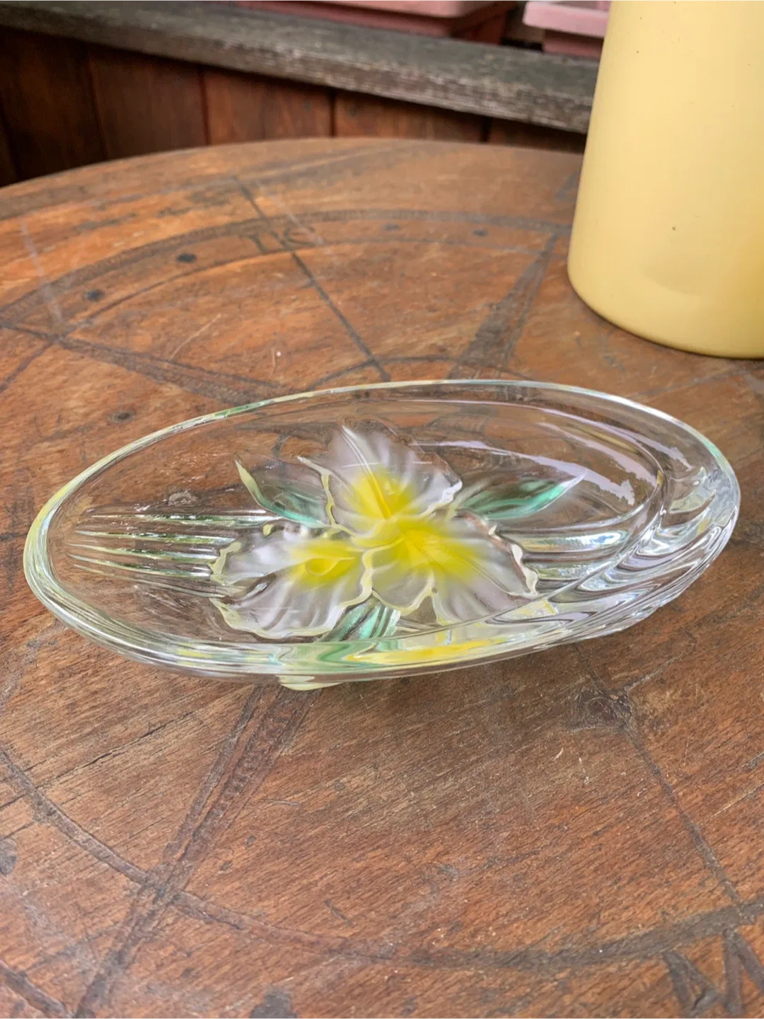 Floral Orchid Glass Dish image indicator(7)