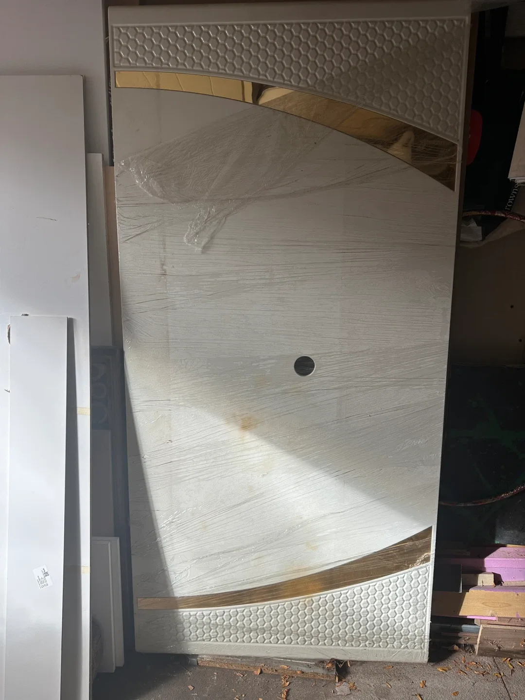 Patio table , White & Gold Accent, 36" x 76" image indicator(3)