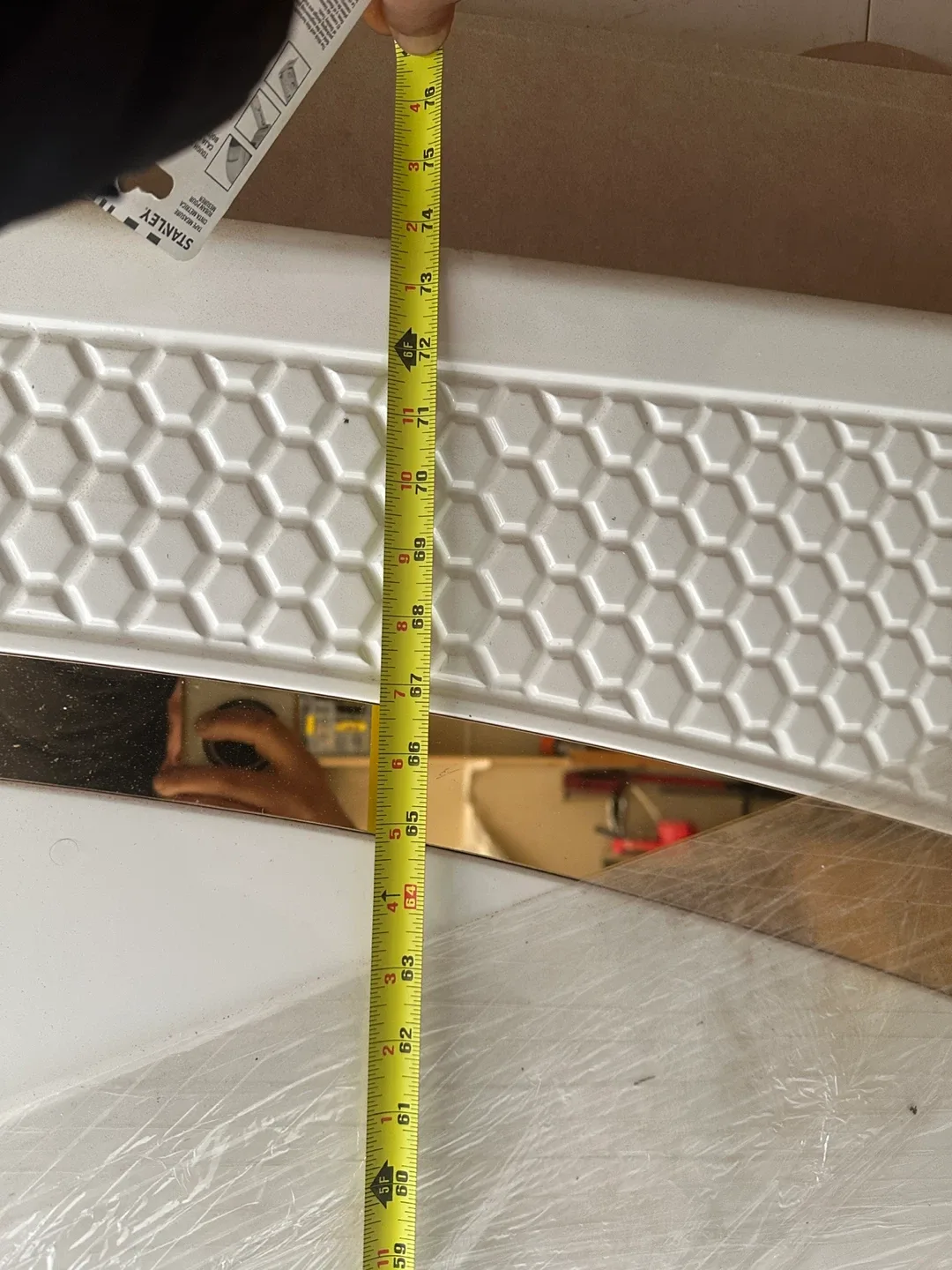 Patio table , White & Gold Accent, 36" x 76" image indicator(2)