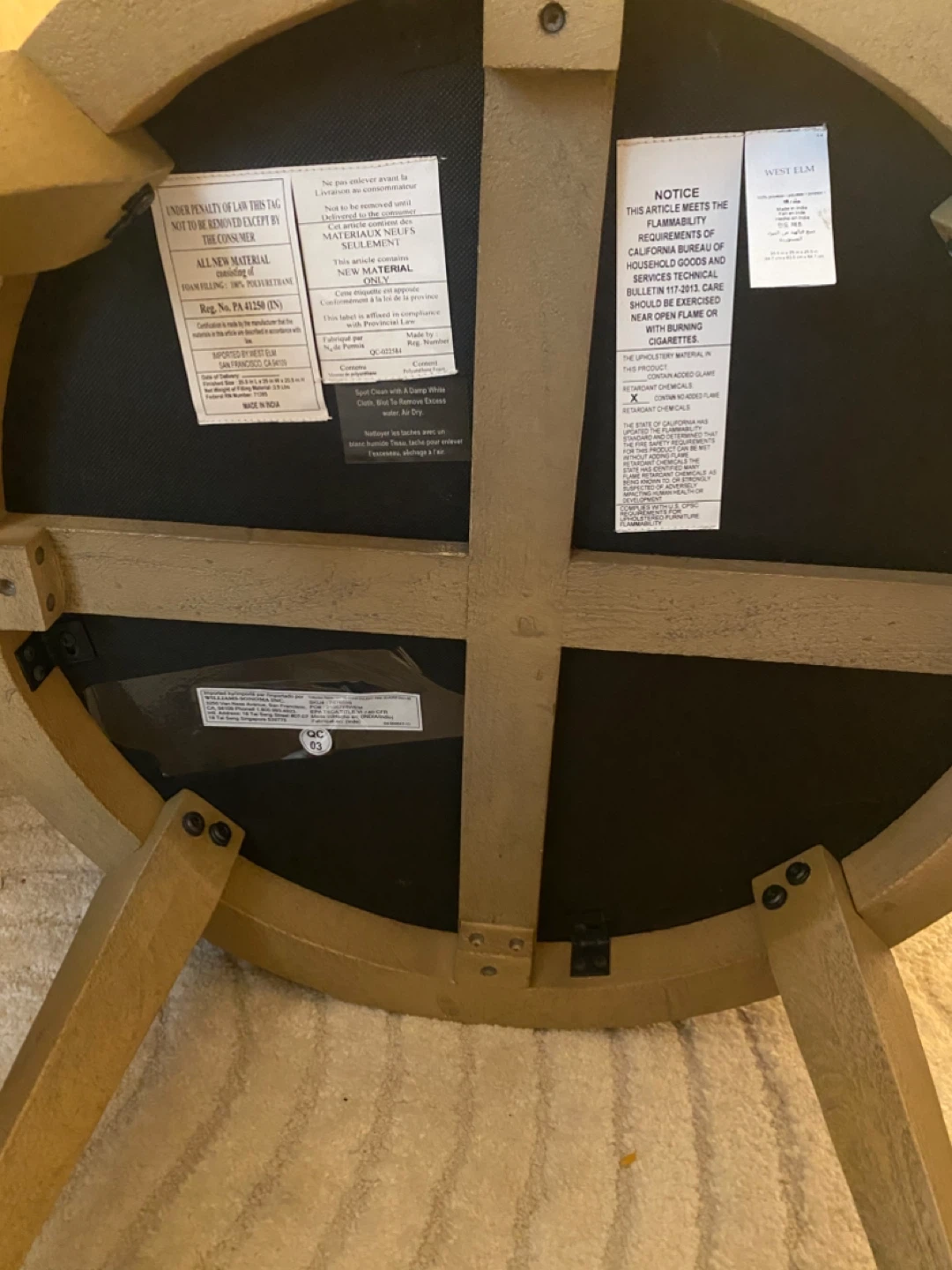 West Elm Swivel Chair - Great Condition! - photo 2