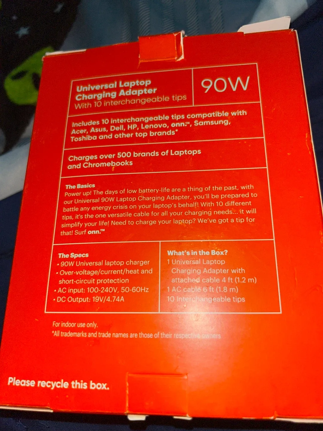 Surf Onn. Universal Laptop Charging Adapter - 90W image indicator(3)