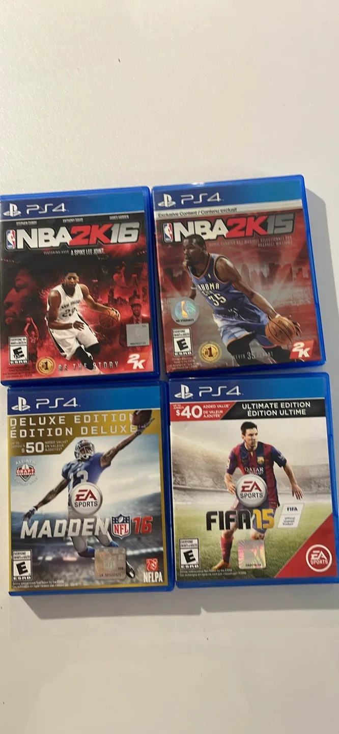 PS4 Games: NBA 2K16, 2K15, Madden 16, FIFA 15 thumbnail