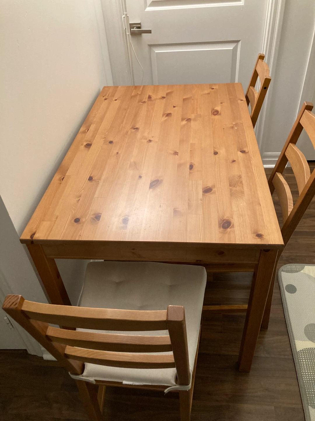 IKEA Solid Pine Dining Table and Chairs - photo 2