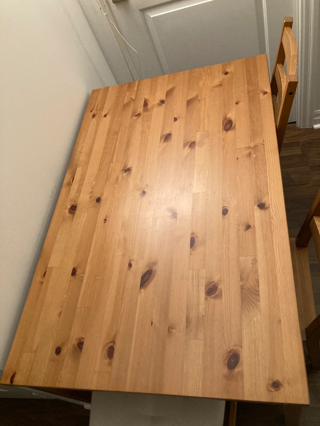 IKEA Solid Pine Dining Table and Chairs - photo 3