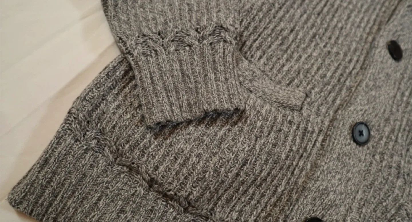 Men's Grey Cardigan Sweater image indicator(4)