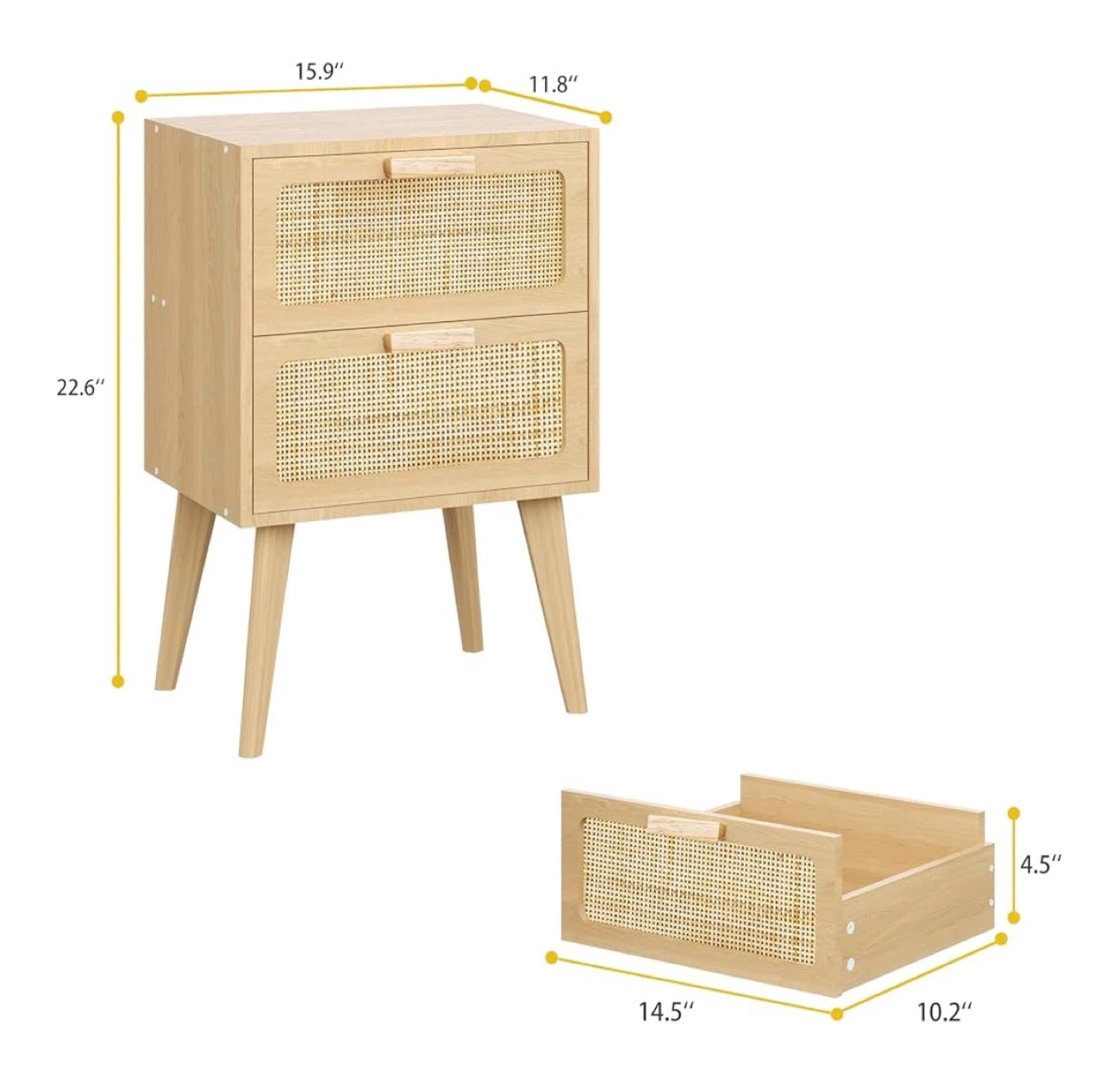 Rattan night stand - photo 2