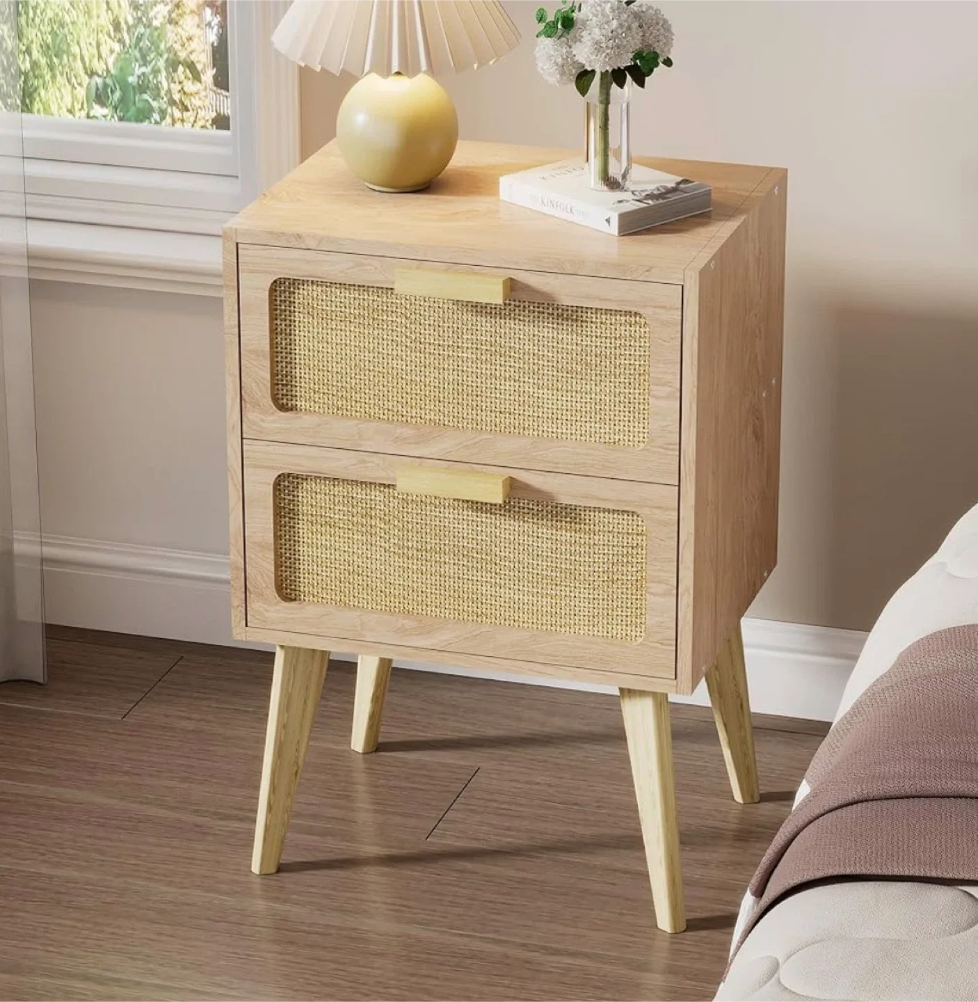 Rattan night stand thumbnail