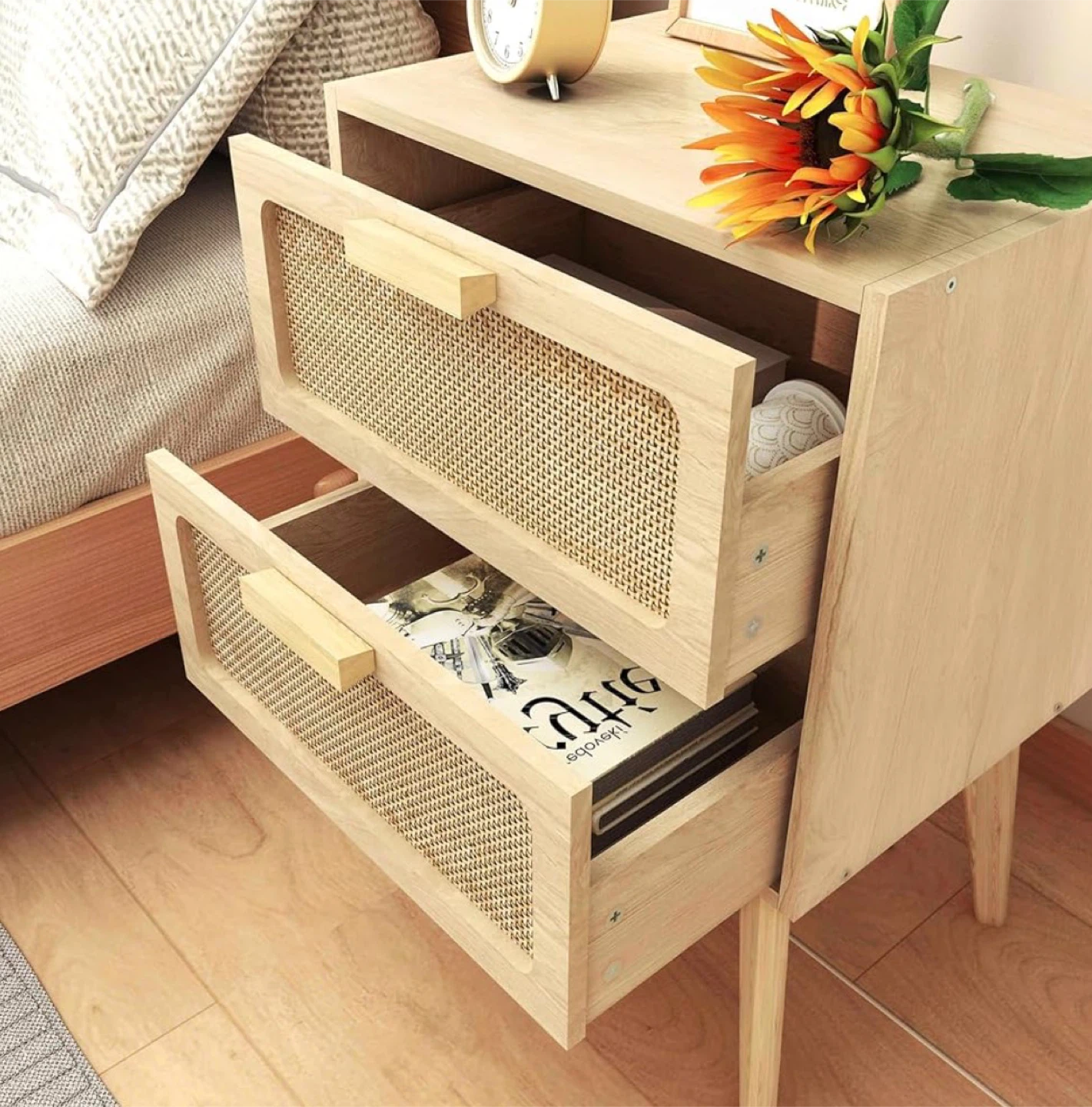 Rattan night stand - photo 4