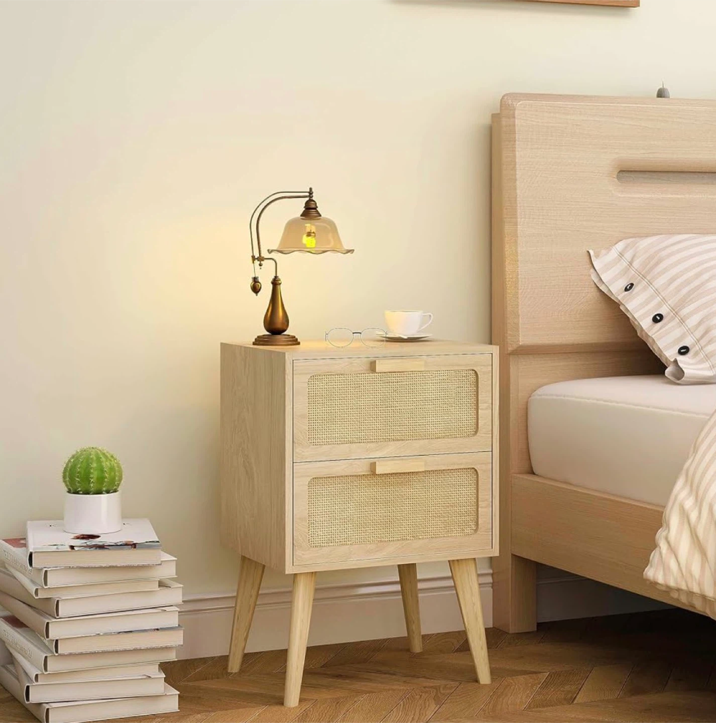 Rattan night stand - photo 3