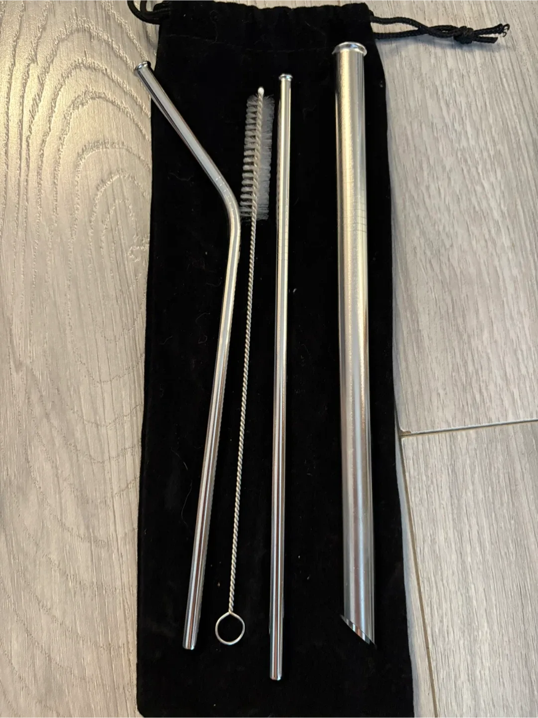 Reusable Stainless Steel Straws with Cleaning Brush thumbnail