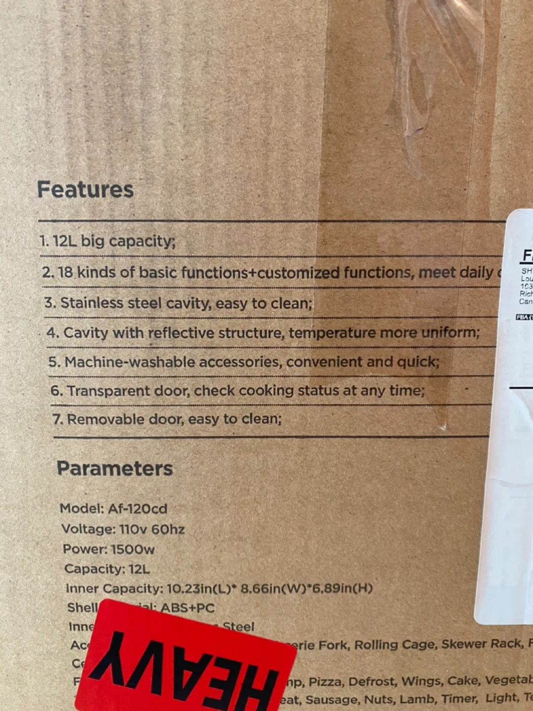 CalmDo Air Fryer Oven AF-120CD - 12L Capacity image indicator(2)