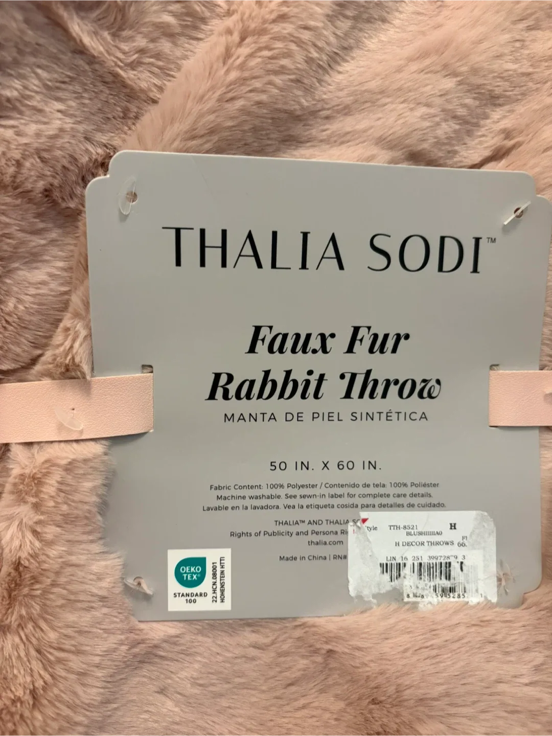 Thalia Sodi Faux Fur Rabbit Throw Blanket image indicator(6)