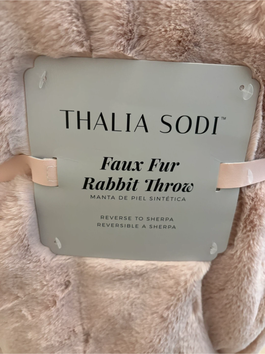 Thalia Sodi Faux Fur Rabbit Throw Blanket - photo 4