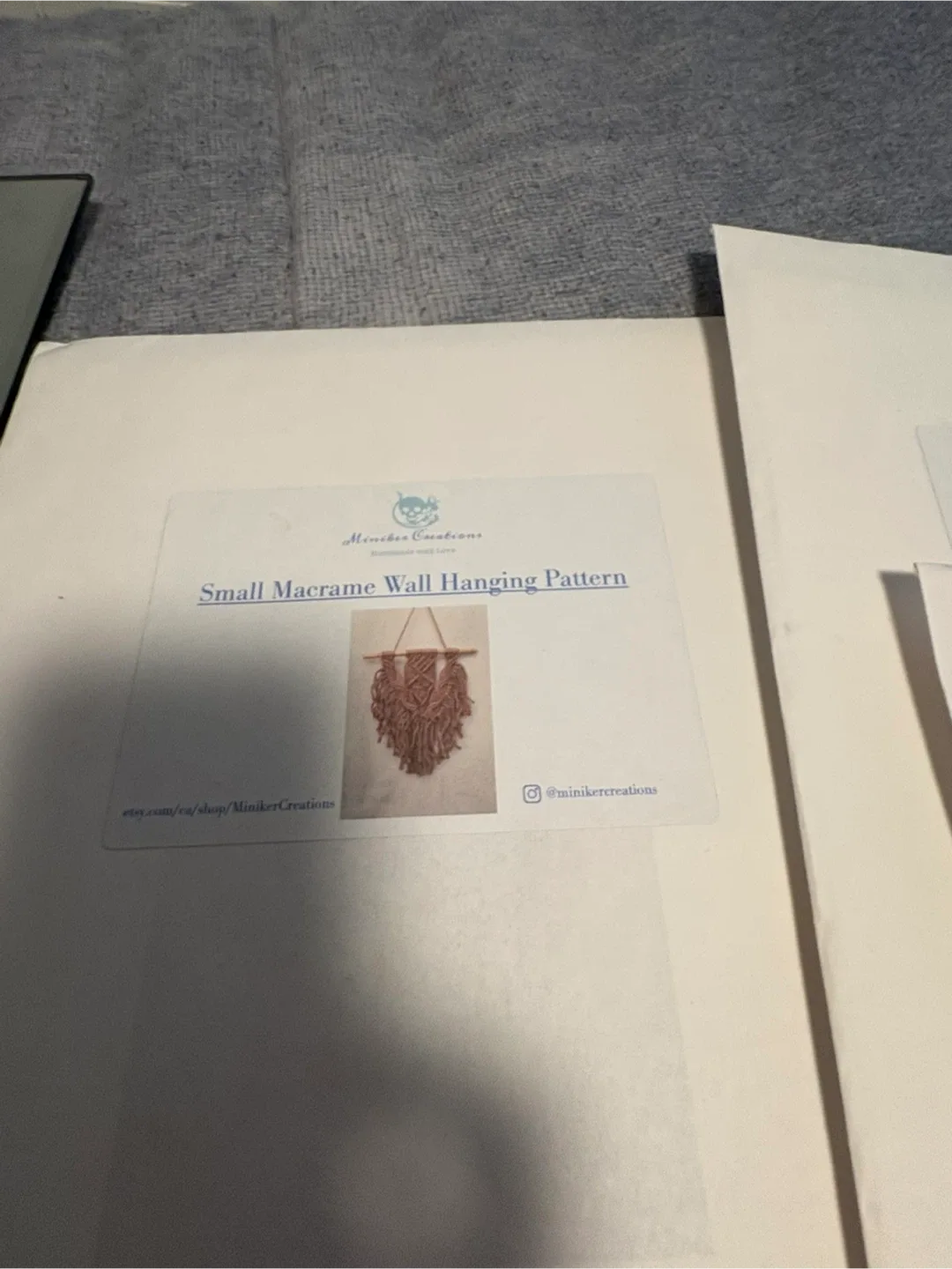 Macrame Crafting Supplies Lot - cord, Beads, Rings image indicator(10)