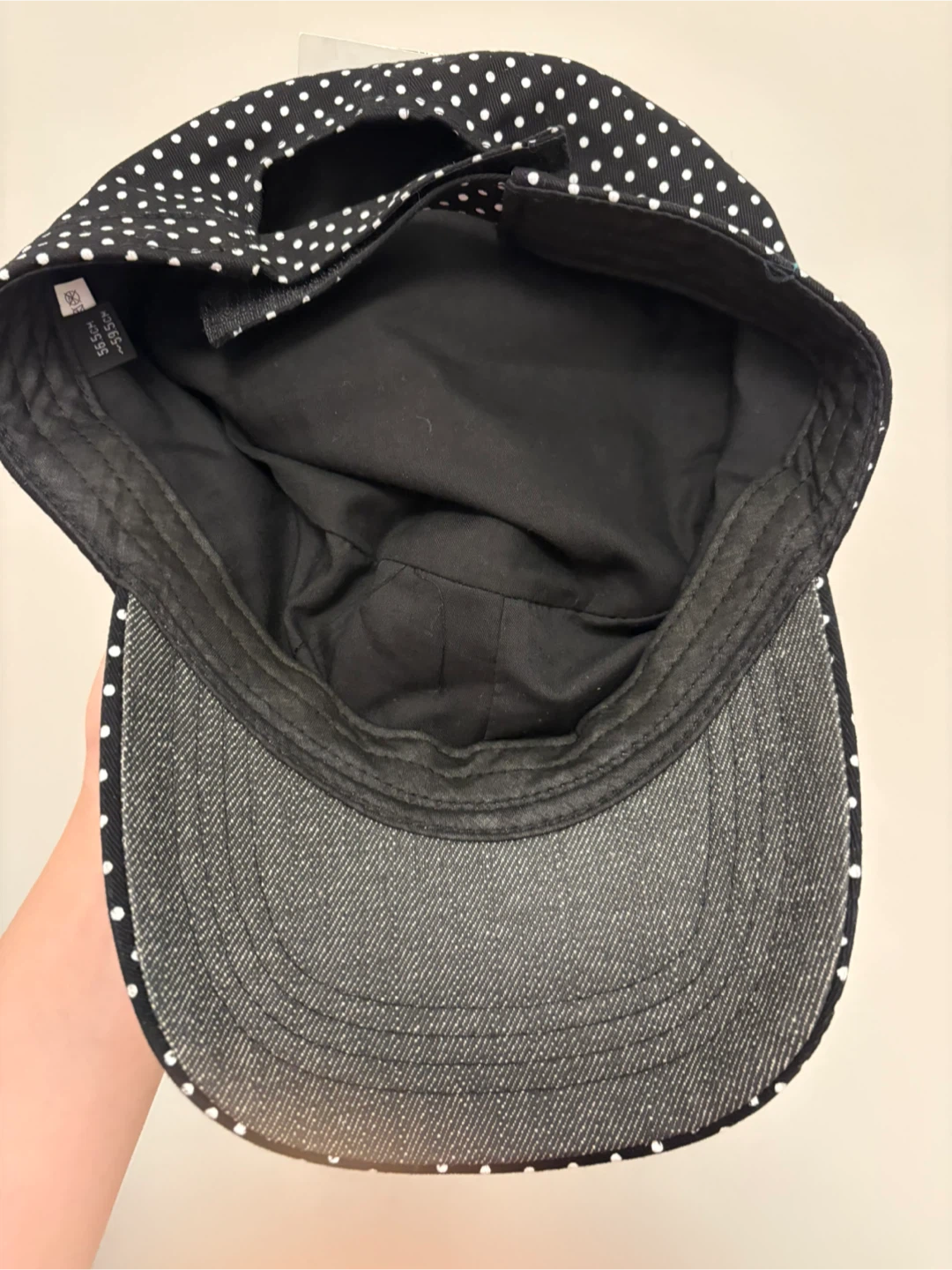 Polka Dot Cap - Black & White - photo 2