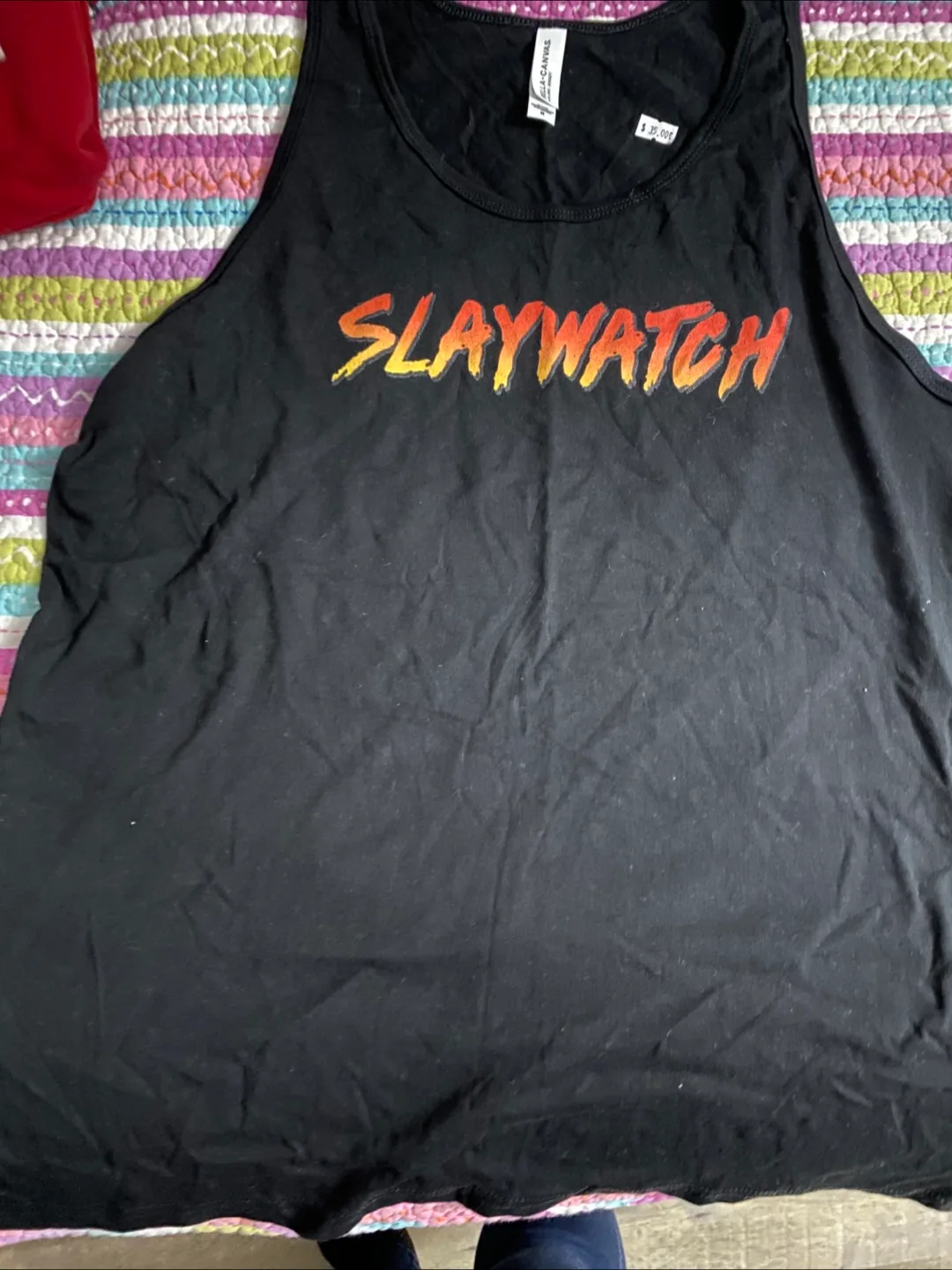 Slaywatch Black Tank Top - Size 1X thumbnail