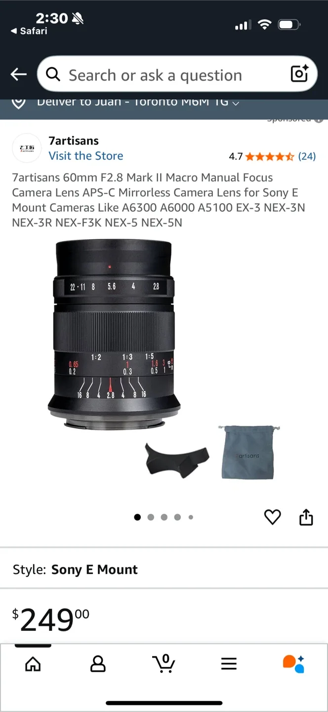 7Artisans 60mm F2.8 II Macro Lens - Sony E Mount image indicator(2)